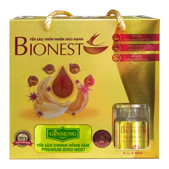 Yến sào Bionest Ginseng hồng sâm cao cấp - hộp tiết kiệm