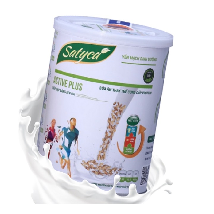 Sữa yến mạch dinh dưỡng Satyca Active Plus - Sữa dành cho nam/nữ trưởng thành và người tập thể thao (410gram)