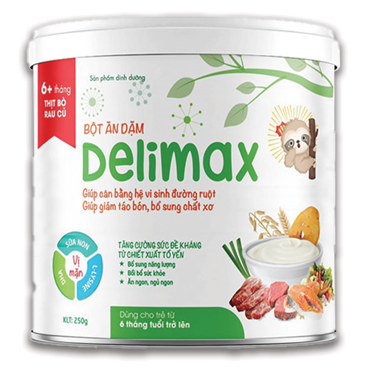 Bột ăn dặm Delimax thịt bò rau củ 250g