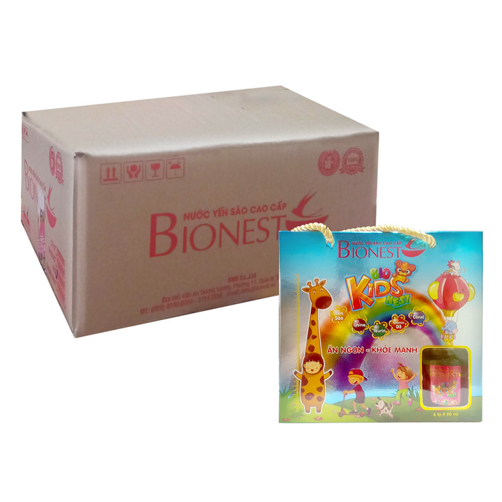 Thùng 12 hộp Yến sào Bionest Kids cao cấp - hộp tiết kiệm