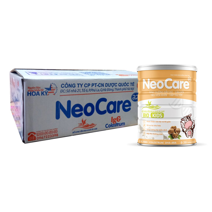 Thùng 6lon Sữa bột NeoCare bio kids (6-36 tháng) 900g