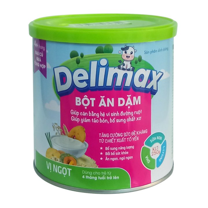 Bột ăn dặm Delimax rau củ tổng hộp 250g