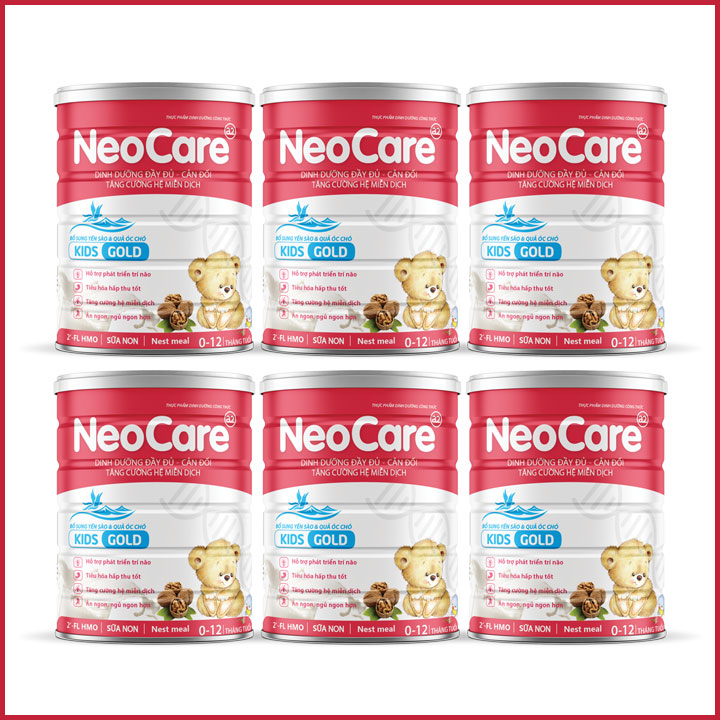 6 Lon Sữa NeoCare kids gold (0-12 tháng) 900g