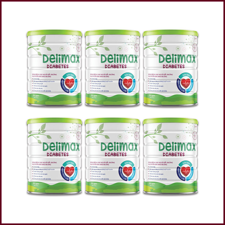 6 lon Sữa bột Delimax Diabetes 900g