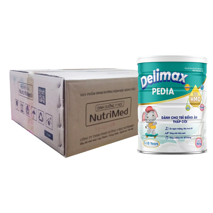 1 Thùng Sữa bột Delimax Pedia 900g