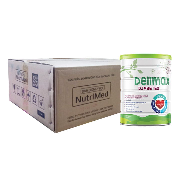 1 Thùng Sữa bột Delimax Diabetes 900g