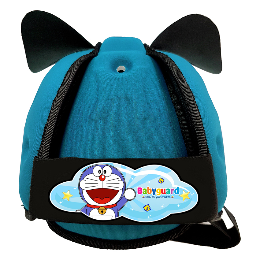 10 Mũ bảo vệ đầu cho bé BabyGuard (Xanh Ngọc) logo Doremon 01