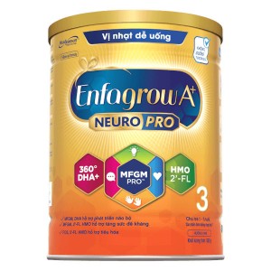 Sữa bột Enfagrow A+ 3 neuropro 830g vị nhạt dễ uống