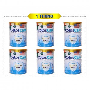 Thùng 6 lon Sữa bột colos care 1-900g